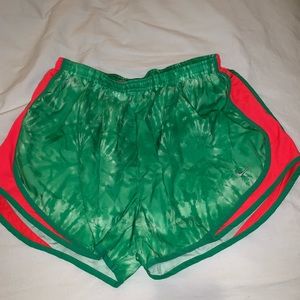 NIKE GREEN/ HOT PINK SHORTS